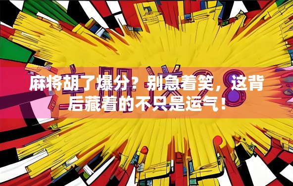 麻将胡了爆分?别急着笑,这背后藏着的不只是运气! 麻将胡了爆分?别急着笑,这背后藏着的不只是运气!