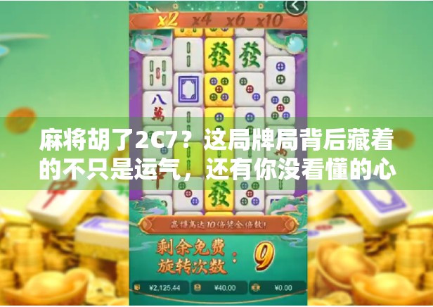 麻将胡了2C7?这局牌局背后藏着的不只是运气,还有你没看懂的心理博弈! 麻将胡了2C7?这局牌局背后藏着的不只是运气,还有你没看懂的心理博弈!