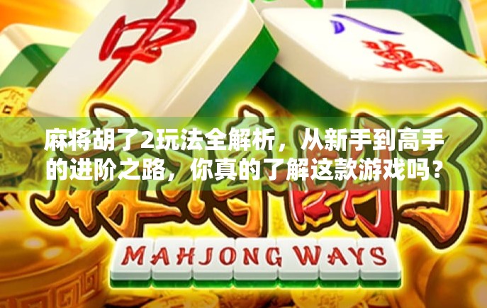 麻将胡了2玩法全解析，从新手到高手的进阶之路，你真的了解这款游戏吗？