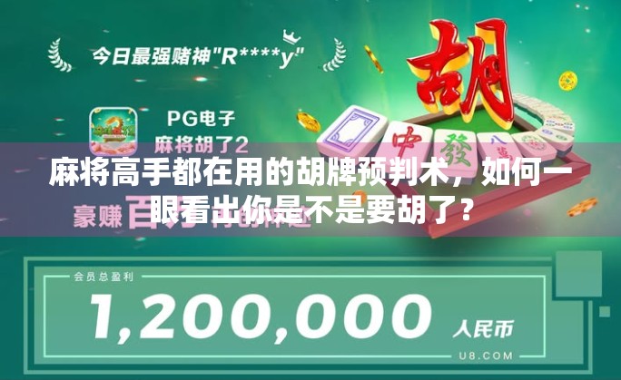 麻将高手都在用的胡牌预判术,如何一眼看出你是不是要胡了? 麻将高手都在用的胡牌预判术,如何一眼看出你是不是要胡了?