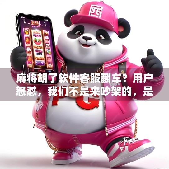 麻将胡了软件客服翻车?用户怒怼,我们不是来吵架的,是来打牌的! 麻将胡了软件客服翻车?用户怒怼,我们不是来吵架的,是来打牌的!